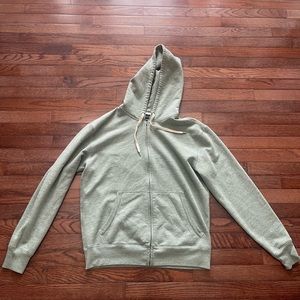 JCrew Jeans Light Green Full Zip Hoodie Medium